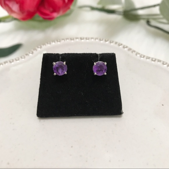 • Vintage • Sterling Crystal Earrings - Picture 2 of 6